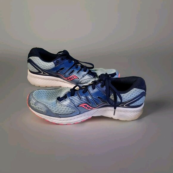 Saucony Womens Tornado 2 Running Sneaker Shoes Size 10 Blue Pink S15439-3 - Picture 5 of 16